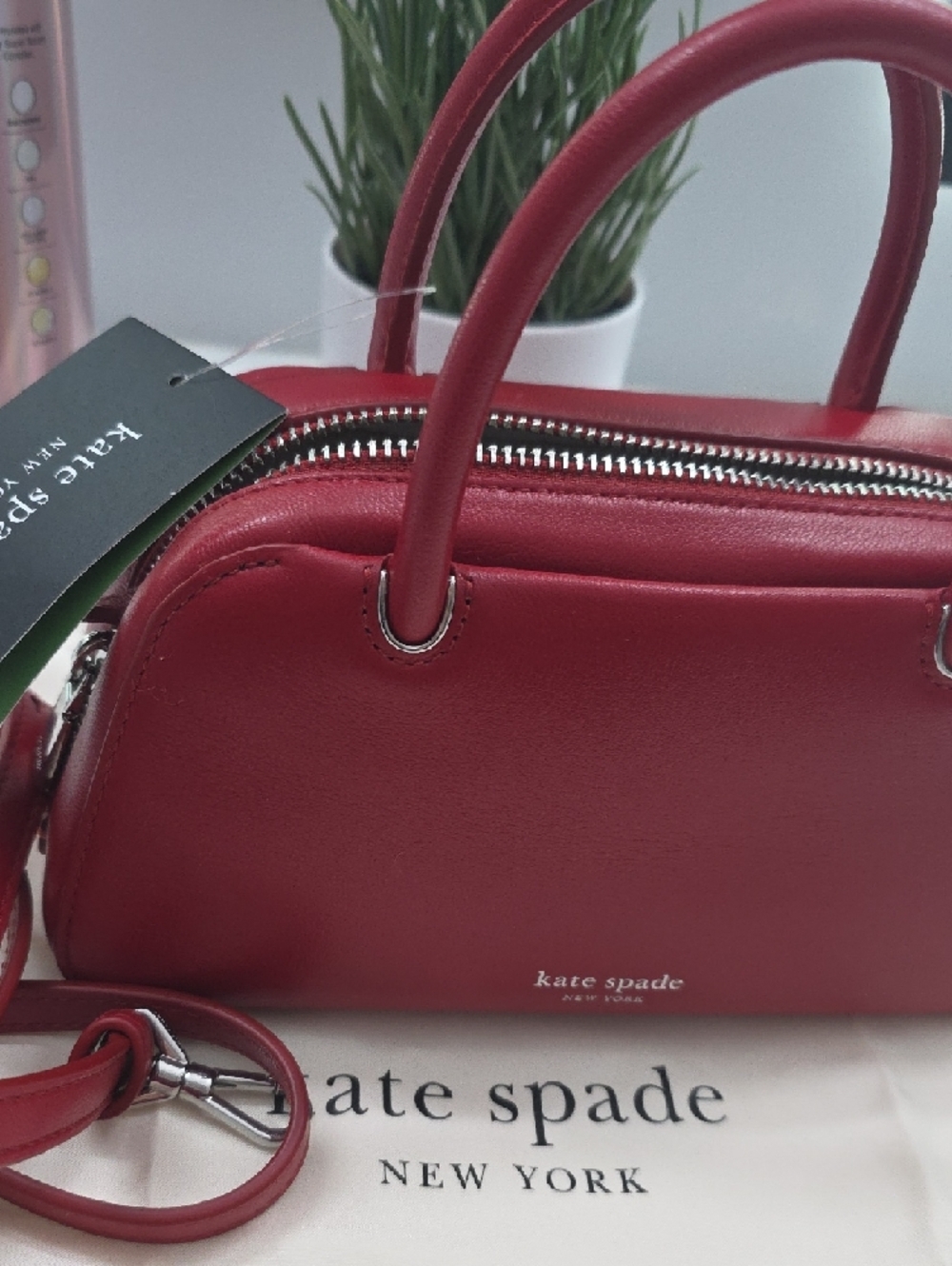NWT Kate spade Red Small GRACE purse with Detachable Crossbody Strap - Picture 3 of 7